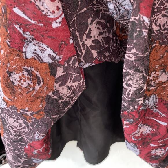 Free People Perfect Dream Mini Dress SZ 6 Velvet Burnout Whimsigoth Couquette - Picture 9 of 11